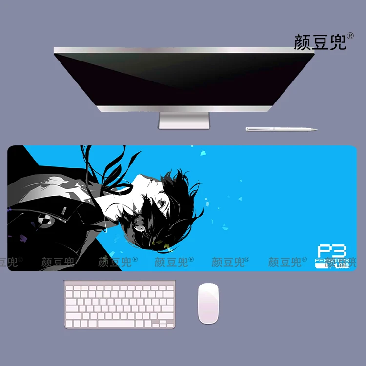 P3 Anime Mouse Pad para Gamer, teclado da empresa, tapete de computador, tamanho grande e pequeno