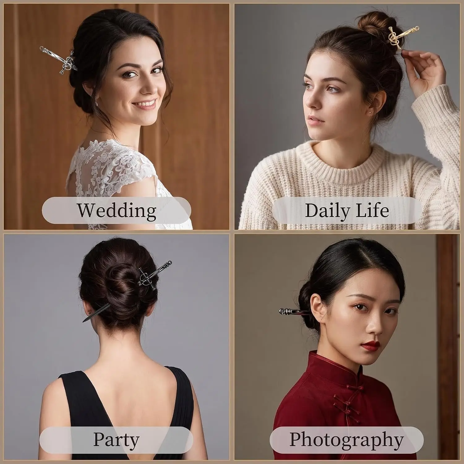 1Pc Creative Sword Hair Stick Hairpins Headwear Chinese Style Sword Hair Fork Buns Punk Hairpin Women Trendy Hair Accessories
