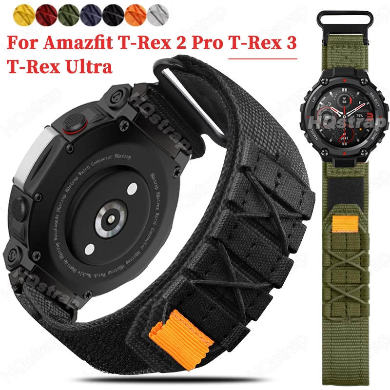 Colorful Nylon Strap for Huami Amazfit T-rex 2 3 Ultra Bracelet for Amazfit T-rex Pro Tyrannosaurus Bands Replacement Wristband