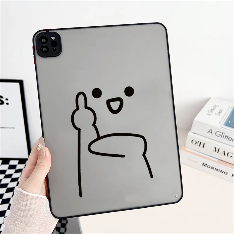 Cartoon Middle Finger Cover for iPad Air 4 5 7th 8th 9th 10th Gen 10.9 2022 Pro 11 2018 12.9 9.7 Mini 2 3 4 5 6 Case For iPad10