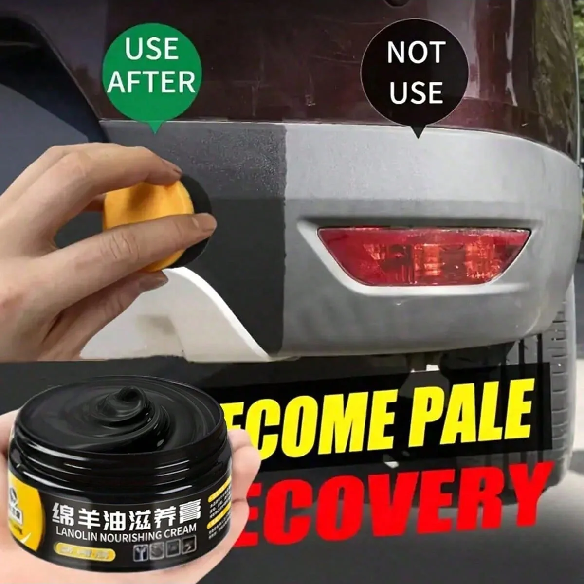 1pc Car Rubber & Plastic Restorer - Long-Lasting Shine Enhancer For Leather, Plastic & Rubber Surfaces