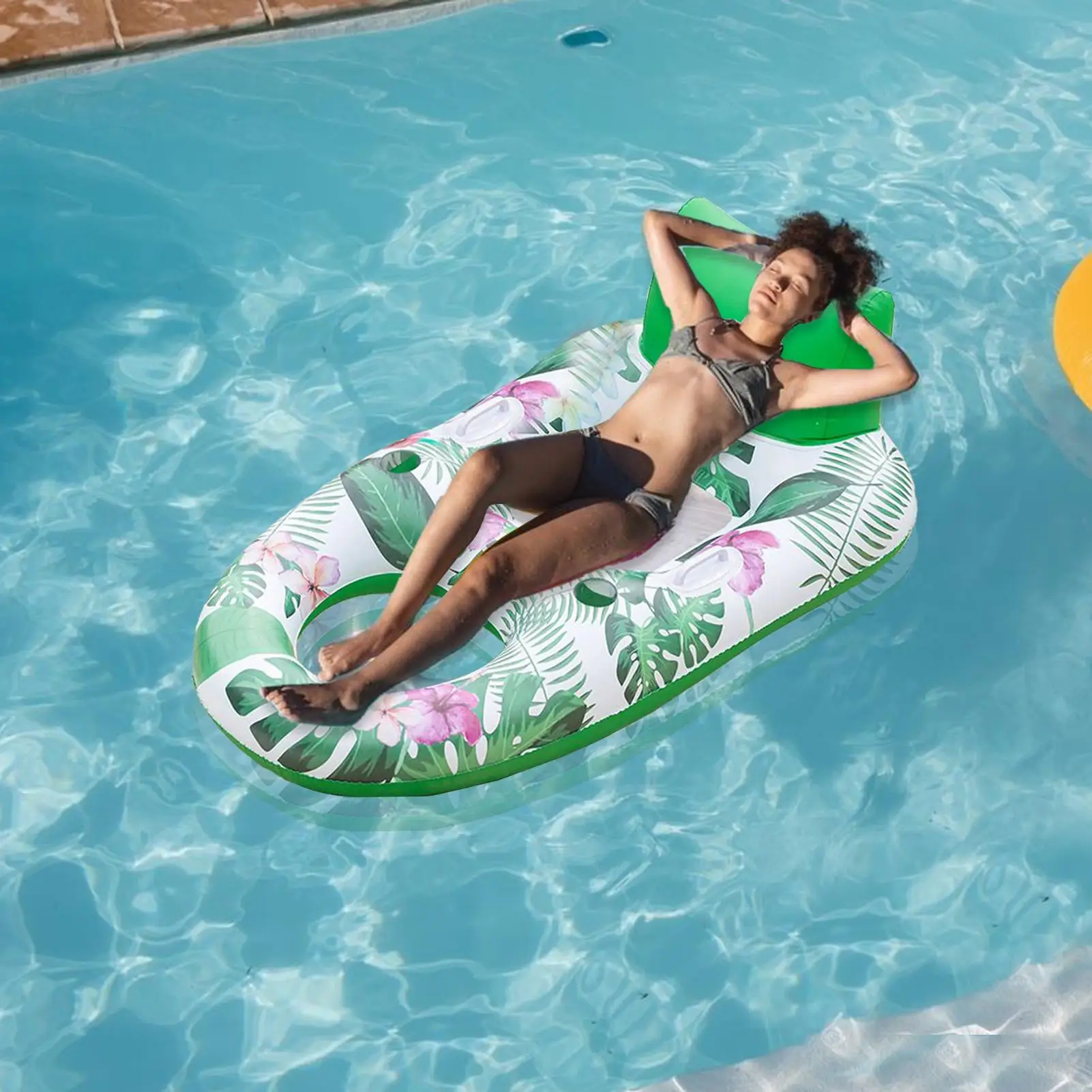 Pool Inflatables For Adults PVC Inflatable Water Air Mattress Lounger Multi-Purpose Water Floating Bed For Amusement Park
