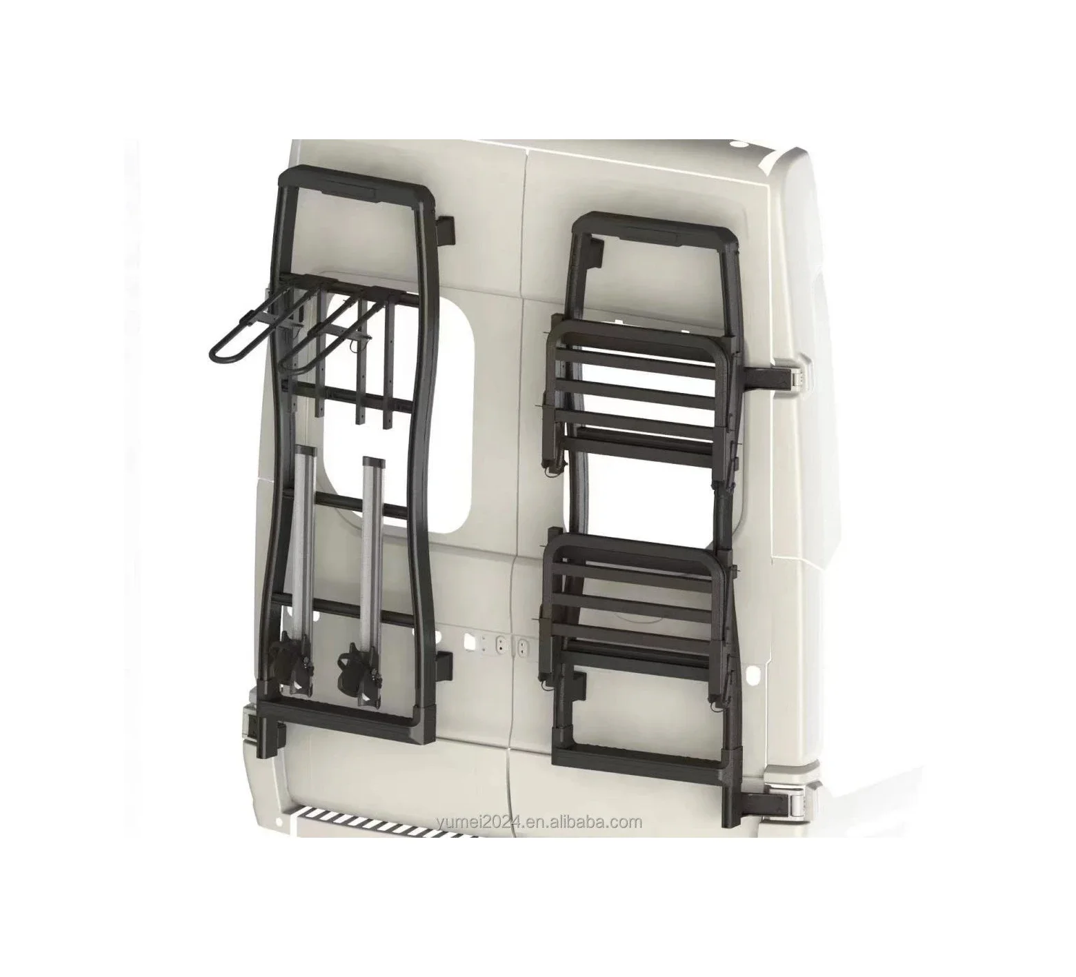 Durable Camper Rear Door Organizer Rv Part Accessories Back Rack Ladder