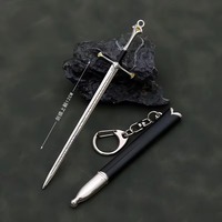 12cm Aragorn Narthil Sword Keychains LOTR Anduril Medieval Weapon Metal Katana Samurai Sword Keychain Ornaments Toys collections