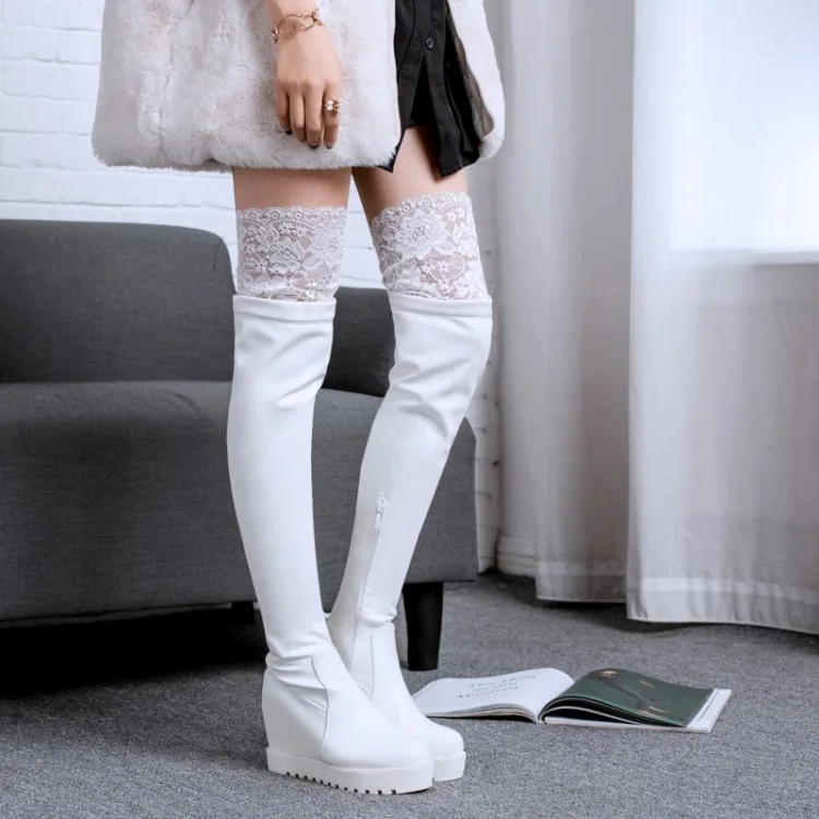 Big Size 11 12 thigh high boots knee high boots over the knee boots women ladies boots shoes woman winter boots women