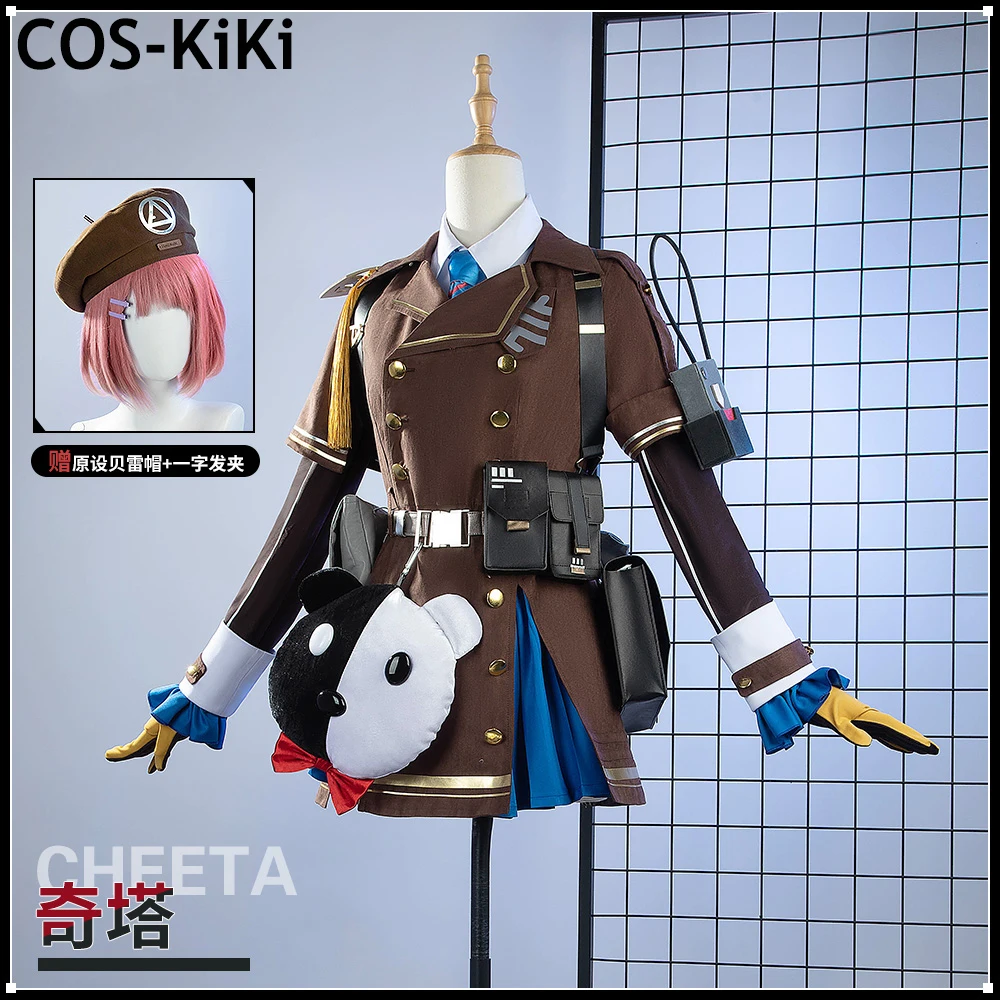 

COS-KiKi Girls' Frontline 2:EXILIUM Cheeta Game Suit Sweet Lovely Dress Cosplay Costume Halloween Party Role Play Outfit
