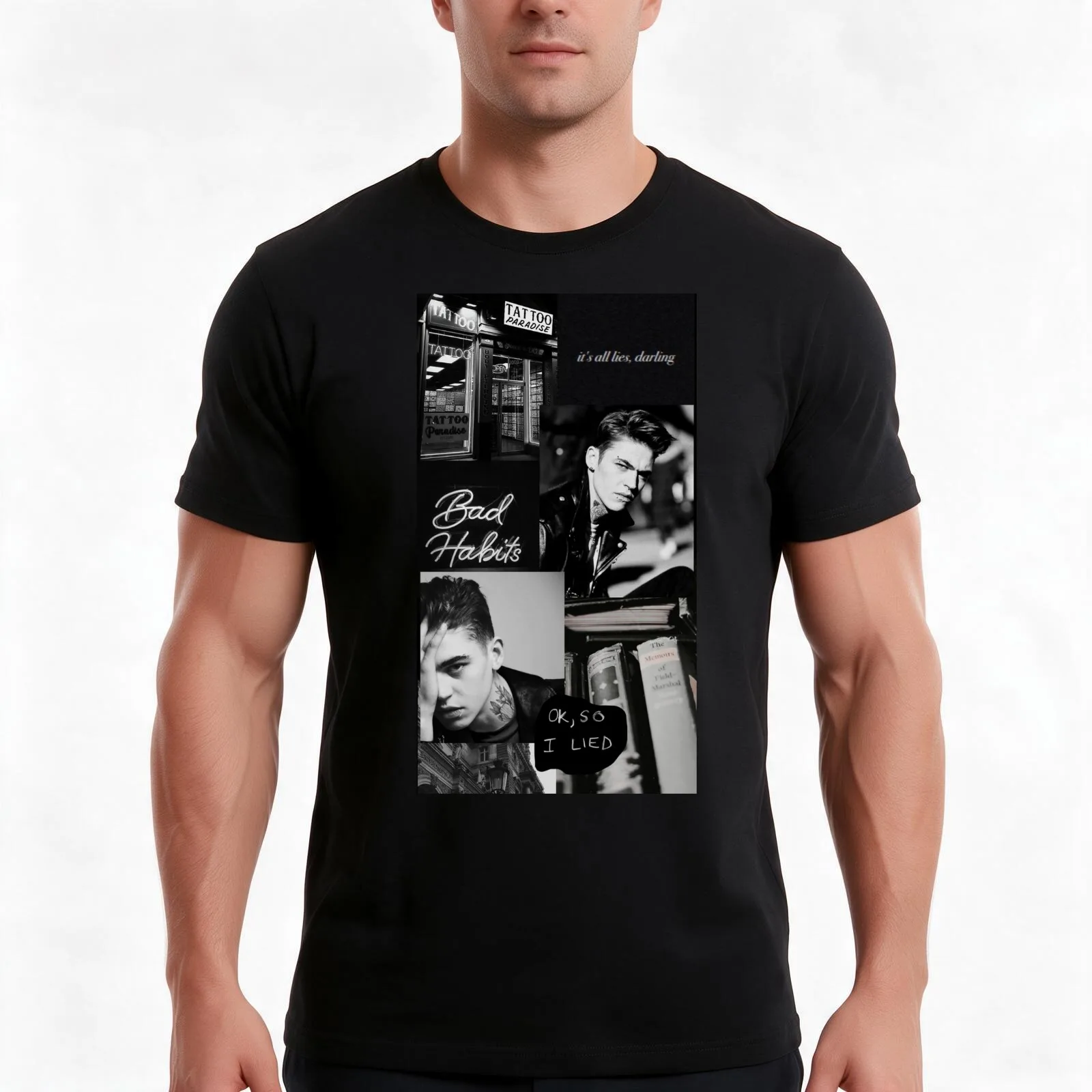 Hardin Scott/Hero Fiennes-Tiffin Bad Habits /After T-Shirt Summer Casual Cotton Tee Oversized Streetwear Tops 100% Cotton