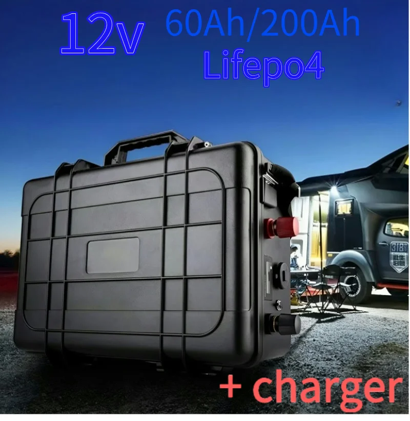 

Литиевая батарея LiFePo4 12 В с емкостью BMS 60 Ач-200 Ач для источника питания автомобиля для рыбной лодки + зарядное устройство 10 А