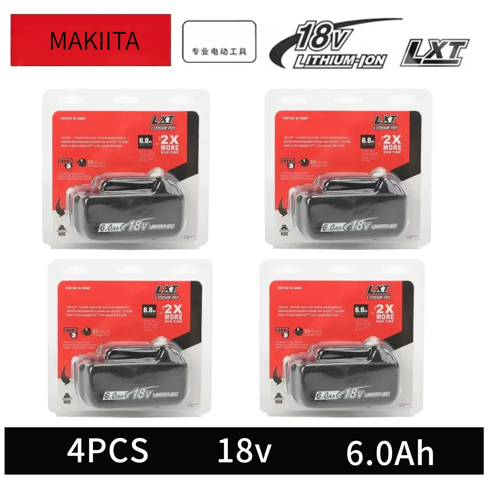 100 % original für Makita 18 V 6,0 Ah wiederaufladbare Batterie, für Makita BL1830 BL1830B BL1840 BL1840B BL1850 BL1850B Elektrowerkzeug-Akku