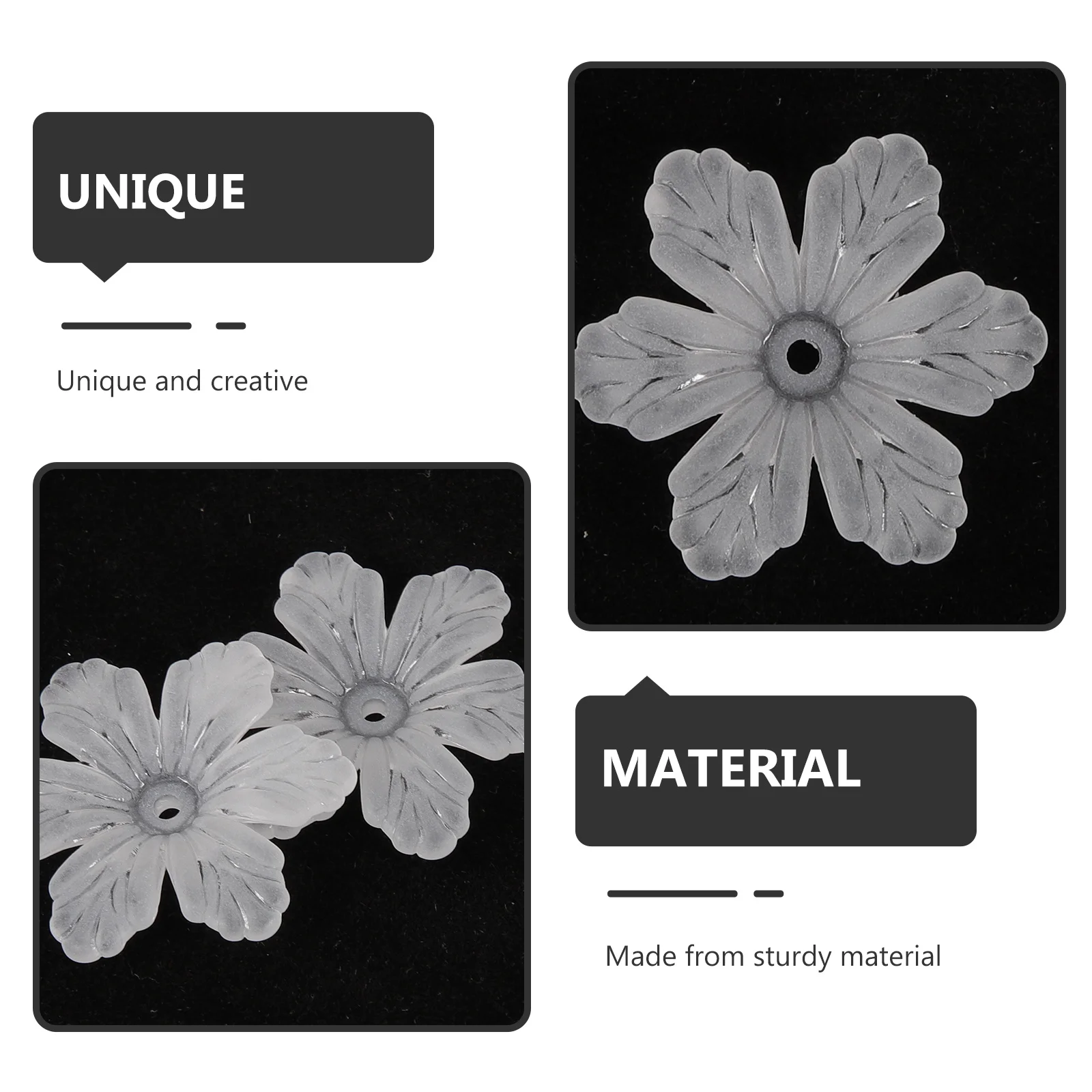 100 قطعة سحر زهرة الأكريليك المعلقات مجوهرات صغيرة ل عقد دي اي واي سوار المفاتيح الديكور زهرة سحر #3