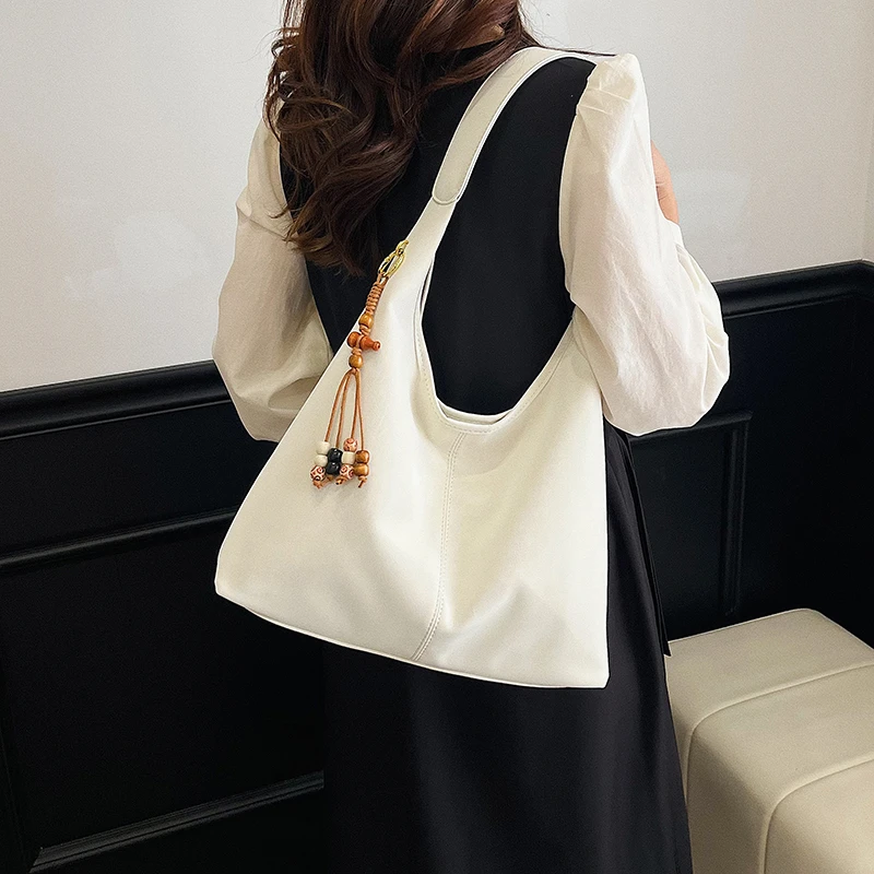 

Fashion Solid Color Faux Suede Retro Hasp Sweet Shoulder Bags High Quality Commuting Versatile Casual Large Capacity Ladies Bags