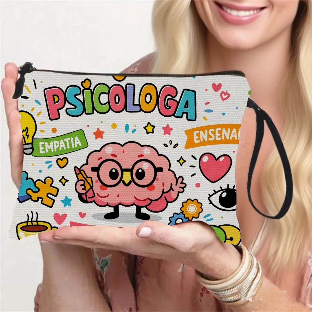 Psychology-Themed Brain Design Zipper Bag with band/Top Carrier Suitable for Psychologists Gift Office & Use - Lightweigh