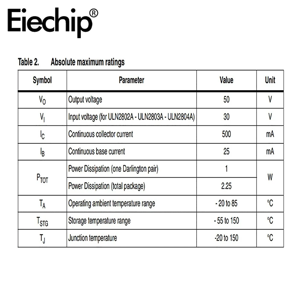 10pcs ULN2803 ULN2803AFWG Darlington Bipolar Array Eight High-Voltage 50 V/500 mA SOP18