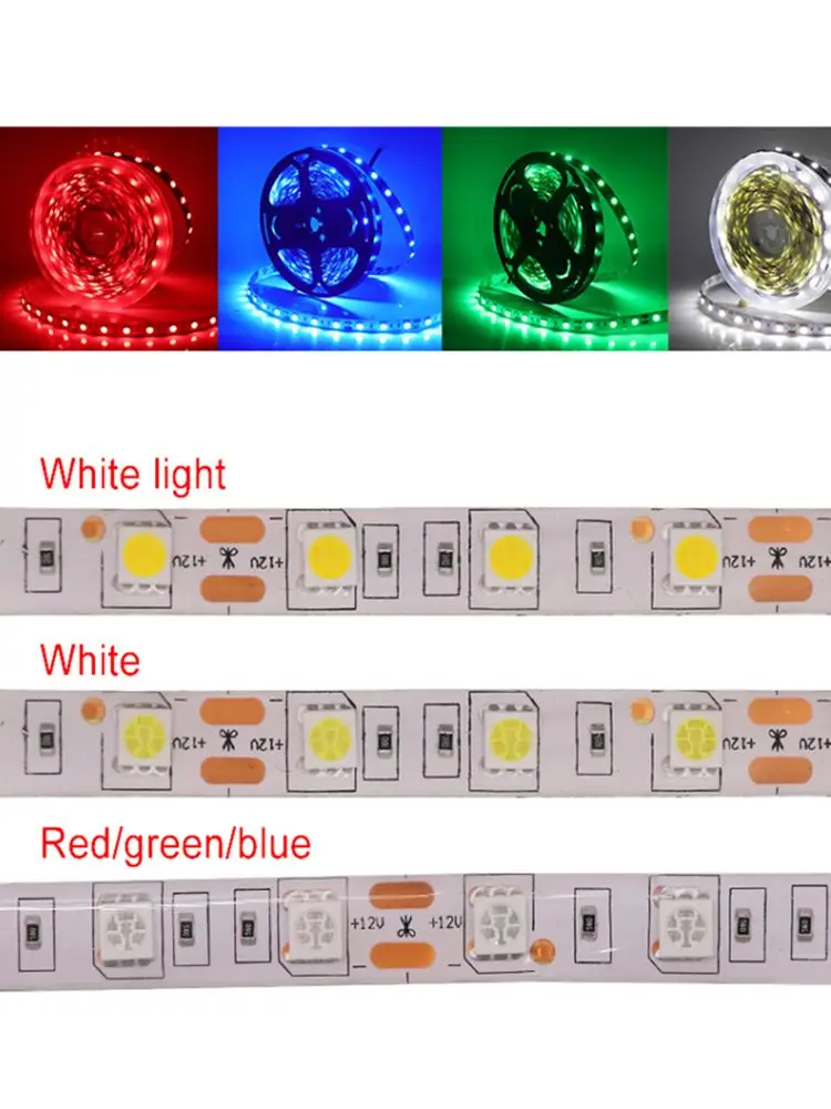

Светодиодсветильник вая балка 12 В 24 в 5050 SMD 60LED s/m, светодиодная балка теплого белого света 5 м светодиодный светильник вая балка без водонепроницаемой световой ленты, подсветка телевизора
