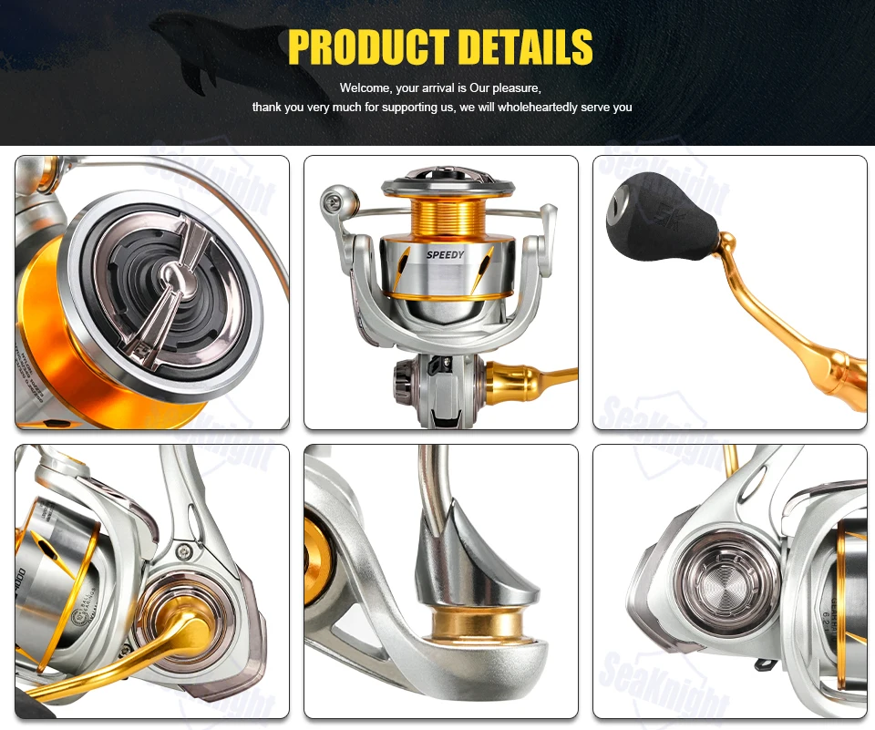 SeaKnight Brandneue Speedy SAW Salzwasser-Angelrolle 10+1BB Vollständig Wasserdichte Rollen mit Carbonfaser-Bremse bis zu 11K – Detail 15