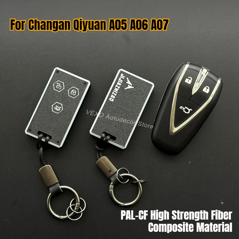 For Changan Qiyuan A05 A06 A07 Lightweight Car Key Cover Shell 3D Full Wrap Remote Key Replacement Fob Protector Case Modified
