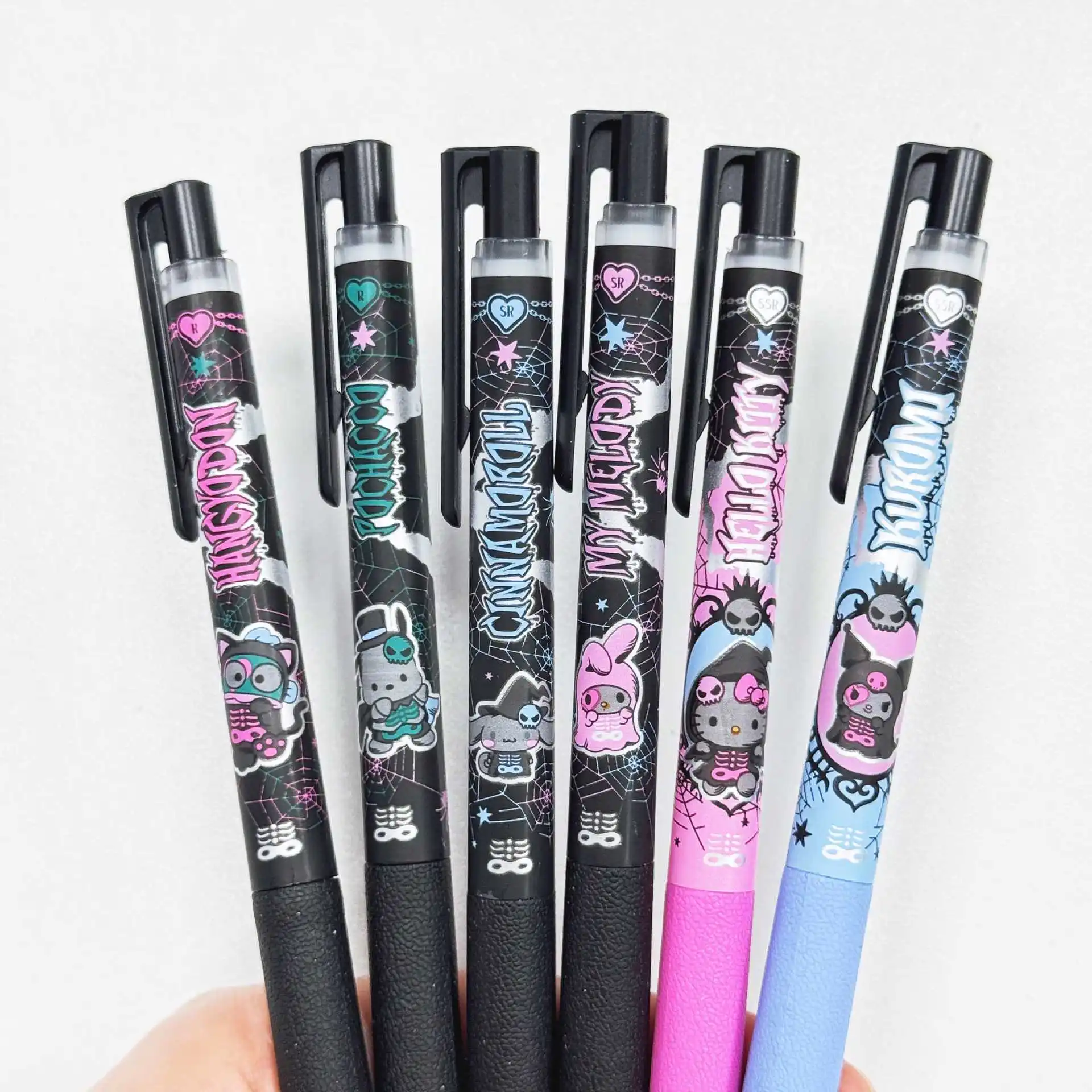 

12PCS/ лот SANRIO HANGYODON мелодии KITTY нажмите гель Пен мило 0,5 мм черные чернила нейтральные ручки рекламные школьные принадлежности офиса