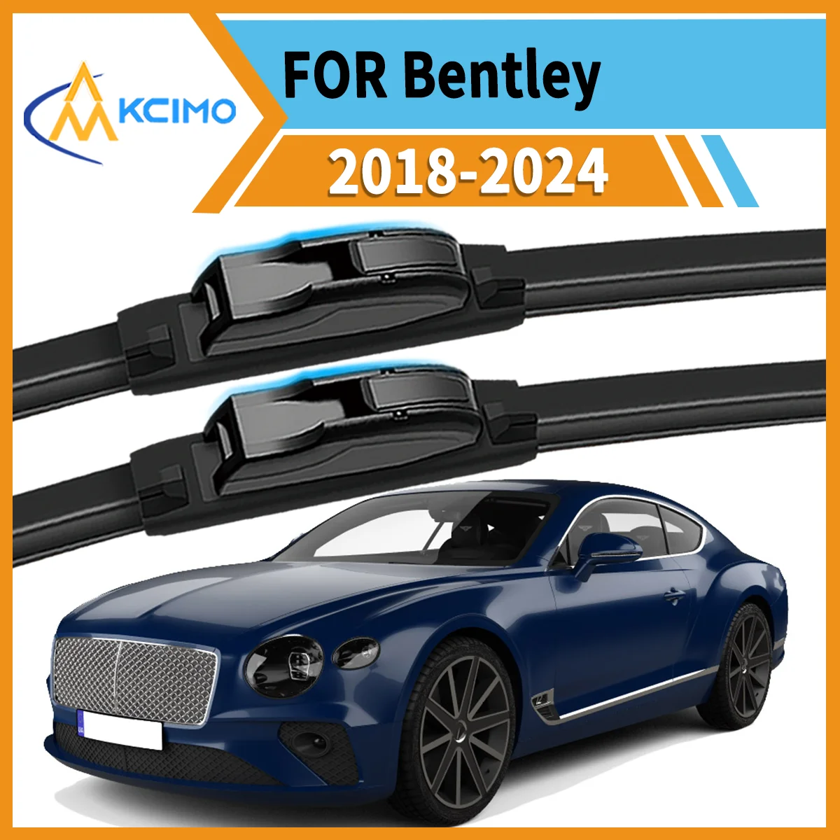 

2PCS All-Weather Wiper Blades Perfect for Bentley Continental GT 2018–2024 Durable Smudge-Free Clean Maximum Driving Safety