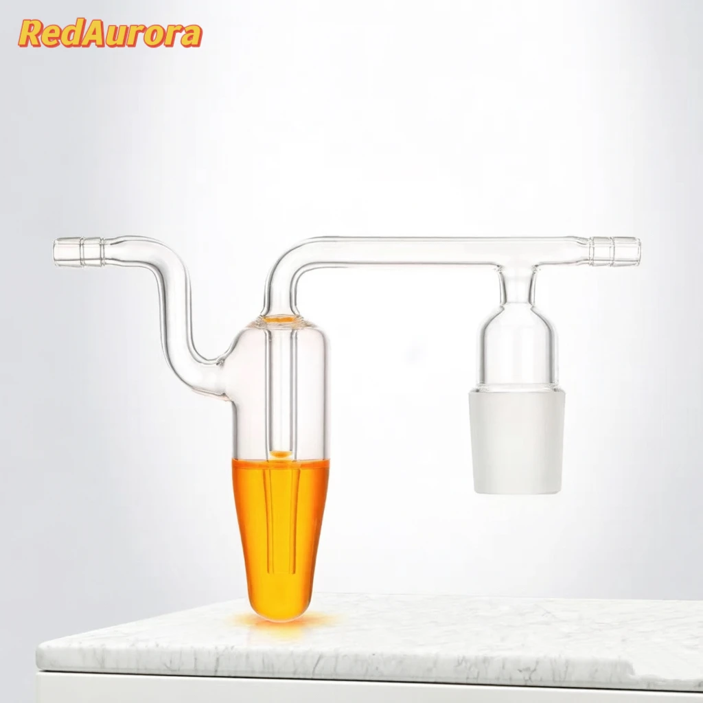 Oil Bubble Air Joint Micro Bubbler Gas Guide Connector High Borosilicate Glass with 14/19/24/29 Standard Joints