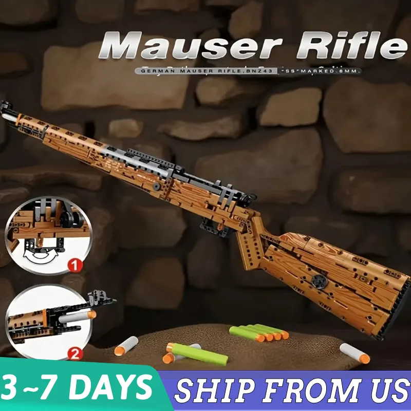 Blocs de construction de fusil de Sniper créatif Kar98K, arme militaire, modèle de pistolet Super Magnum, briques, ensemble de jouets, cadeau pour enfants, 1028 pièces