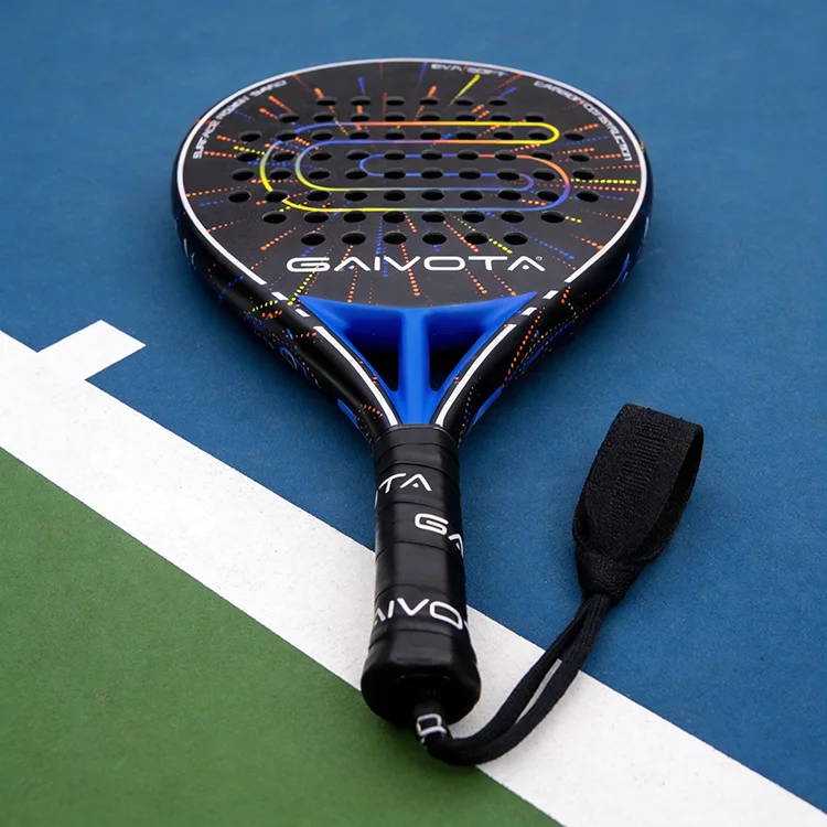 

Carbon fiber material diamond padel racket, 38mm EVA core 360g weight, glossy smooth hitting surface durable training pala de pa