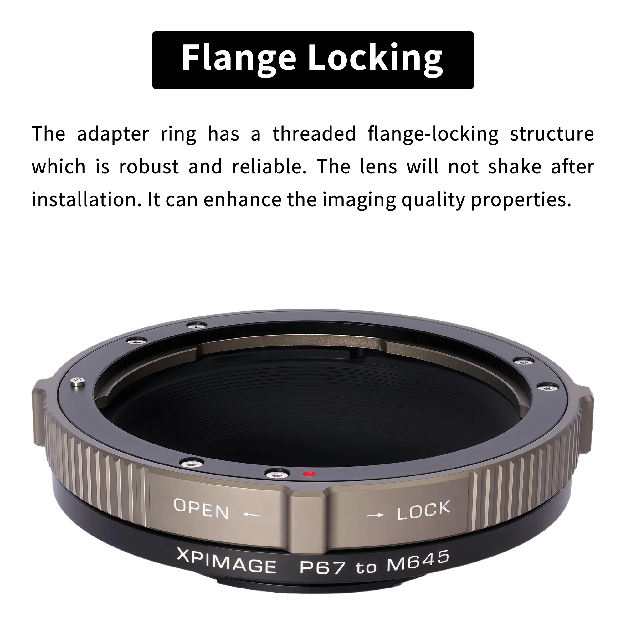 XPIMAGE Lens Mount Adapter Ring Compatible with Pentax 67 Lens to Mamiya 645 M645 AF DF AFD Cameras