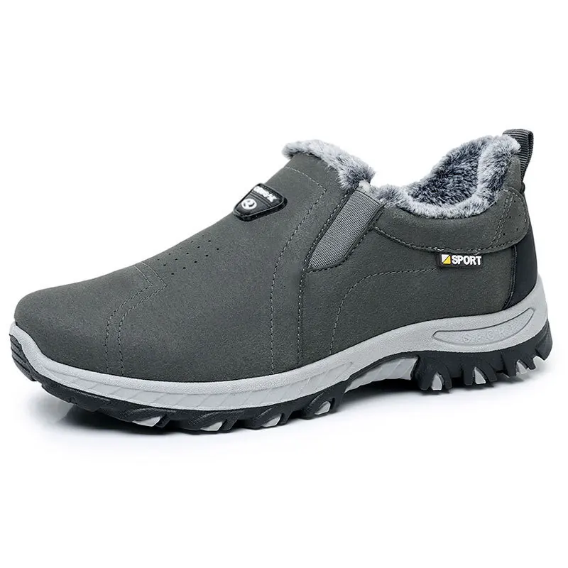 

Men's Shoes with Added Fleece and Thickness for Winter Warm Snow Boots Large-sized Outdoor Hiking Shoes Men's Warm Cotton Shoes