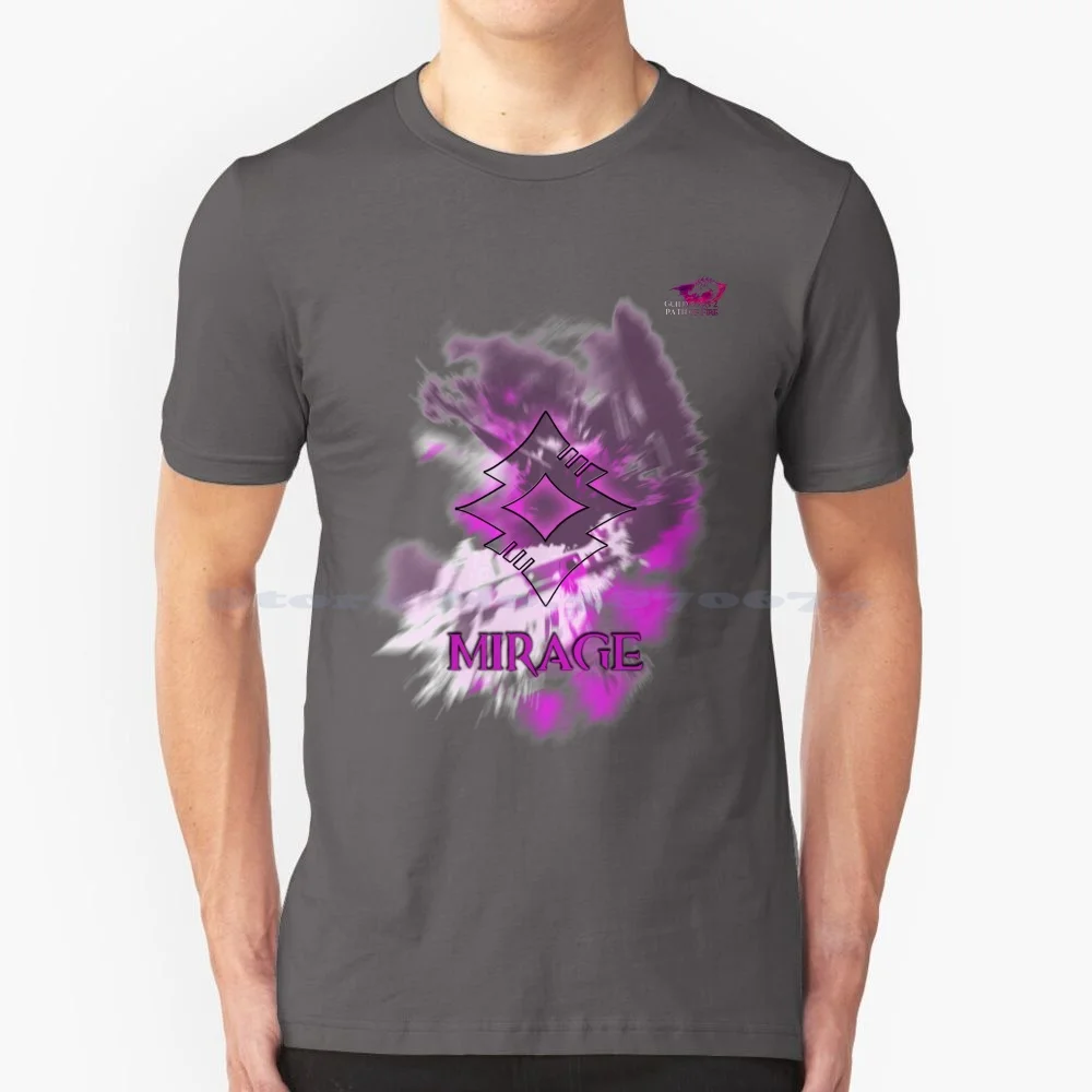 Guild Wars 2-Pof Mesmer Mirage ( Hipnotizador Quimérico ) T Shirt 100% Cotton Tee Gw2 Guild Wars2 Path Of Fire Guild Wars2 Pof