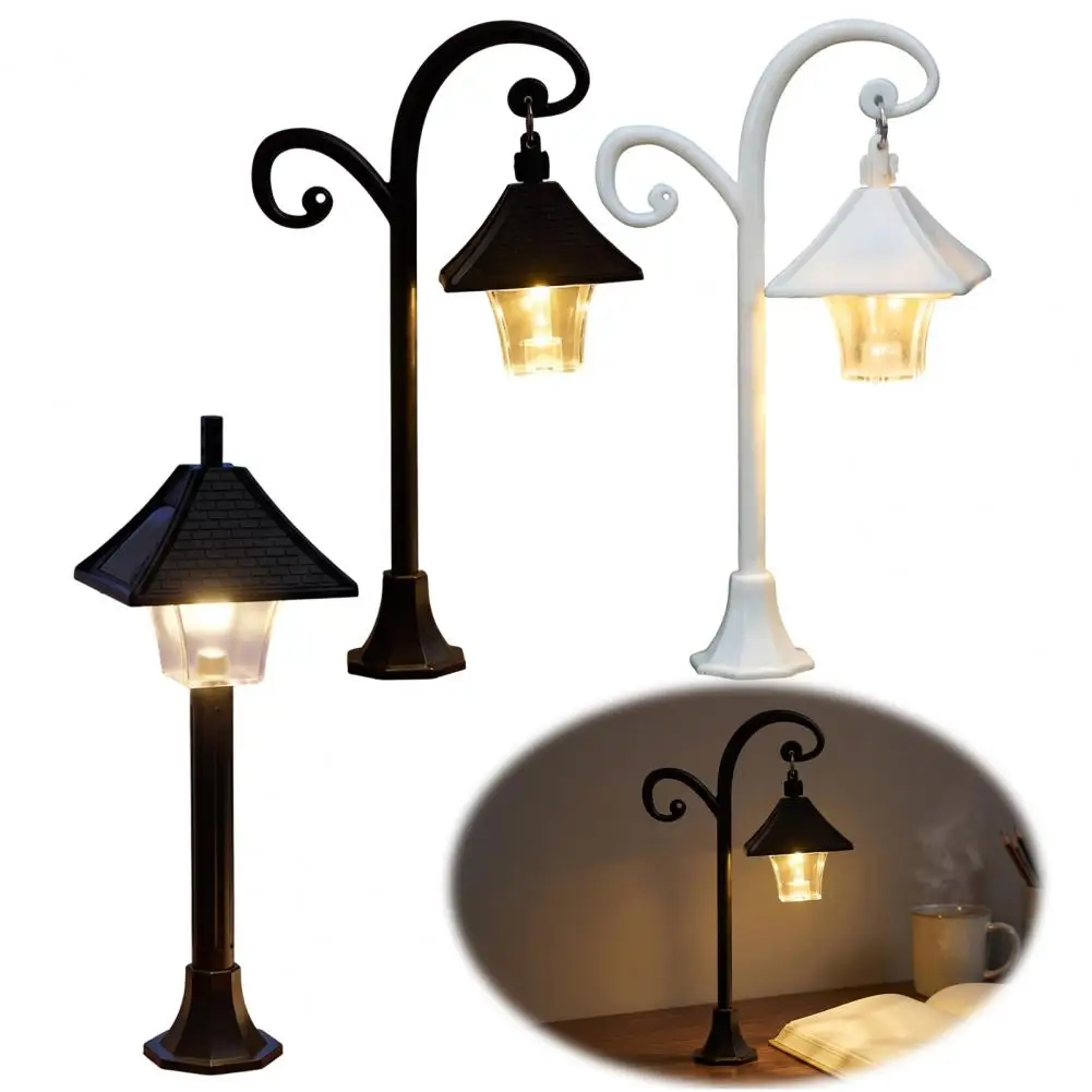 Miniature Street Lamp Retro Led Night Light Mini Street Lamp Night Light Retro Led Micro Landscape Decor Diy Fairy for Kids