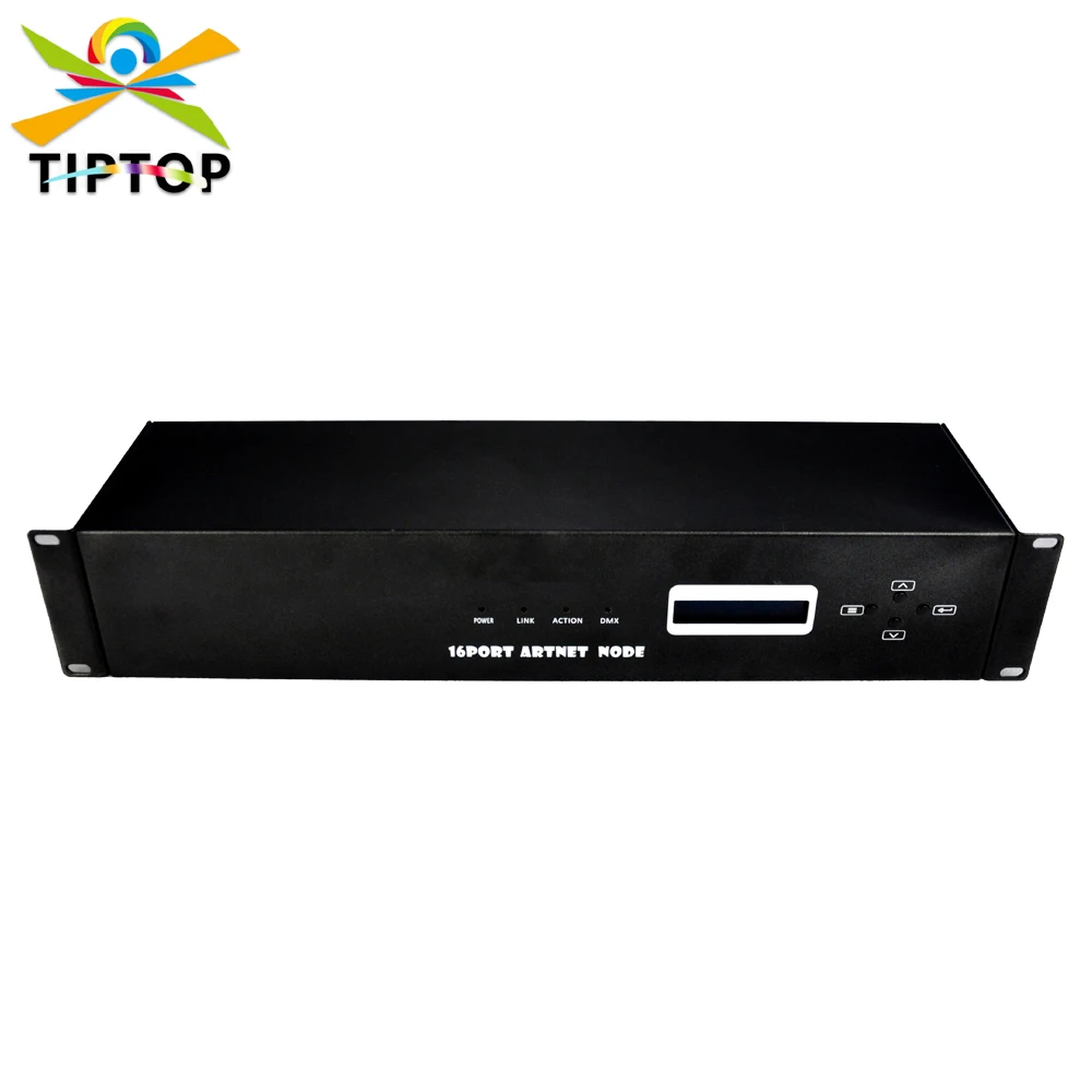 

TIPTOP Led Artnet to DMX512 Signal Controller; Signal Converter;512 Channel Input 16 Port Output Artnet-DMX Control System