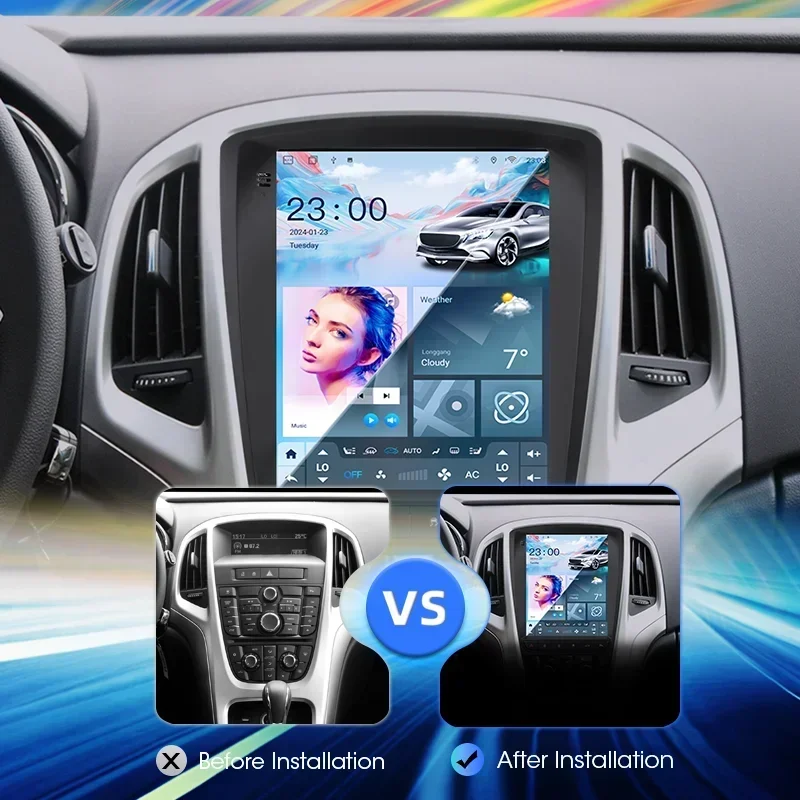 Srnubi 9,7 "Radio de coche Android para Opel Astra J Vauxhall Buick Verano 2009-2015 vídeo Multimedia 2Din 4G WIFI unidad principal Carplay 3