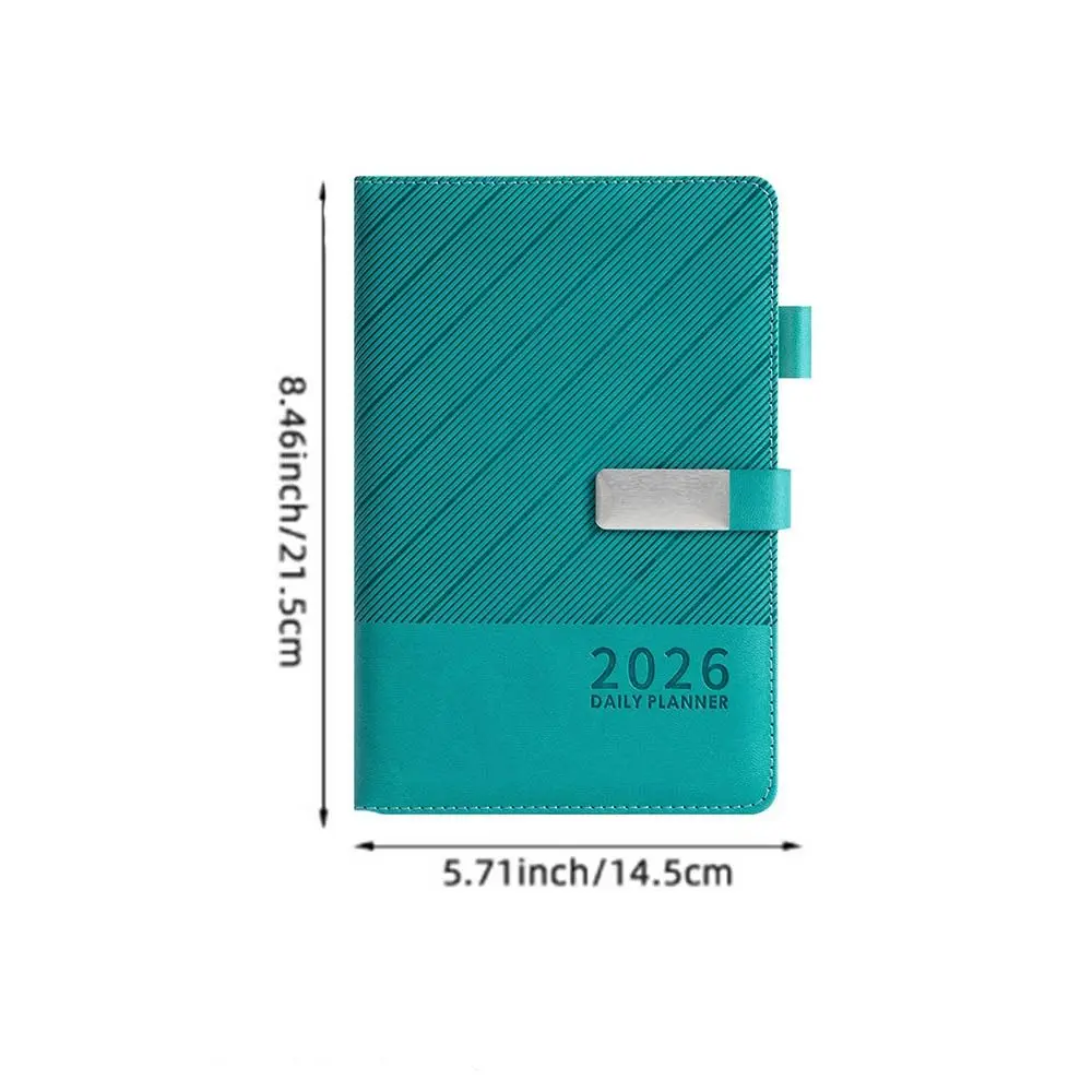 การจัดการเวลา 2026 Schedule Planner Notepad 365 วันประสิทธิภาพ A5 ภาษาอังกฤษ Daily Plan Notebook สวมใส่ To-do List