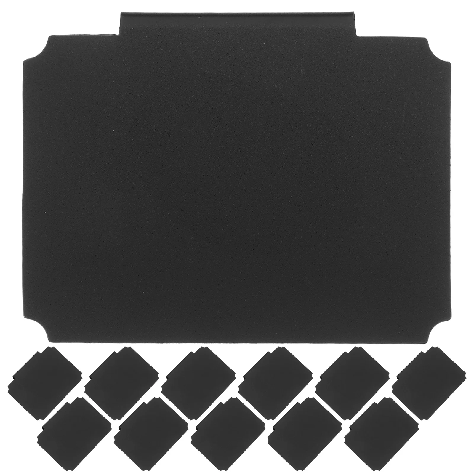 

12Pcs Clip-on Bin Labels Matte Black Erasable Write-on Reusable Plastic Tags for Kitchen Pantry Laundry Storage Basket Label