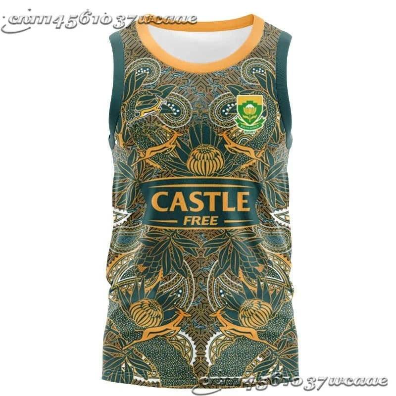 FamilyMatching  Multi Country Rugby Team Full Print Training Tank Top  National Totem Quick Dry Sleeveless Jersey for Rugby Fans