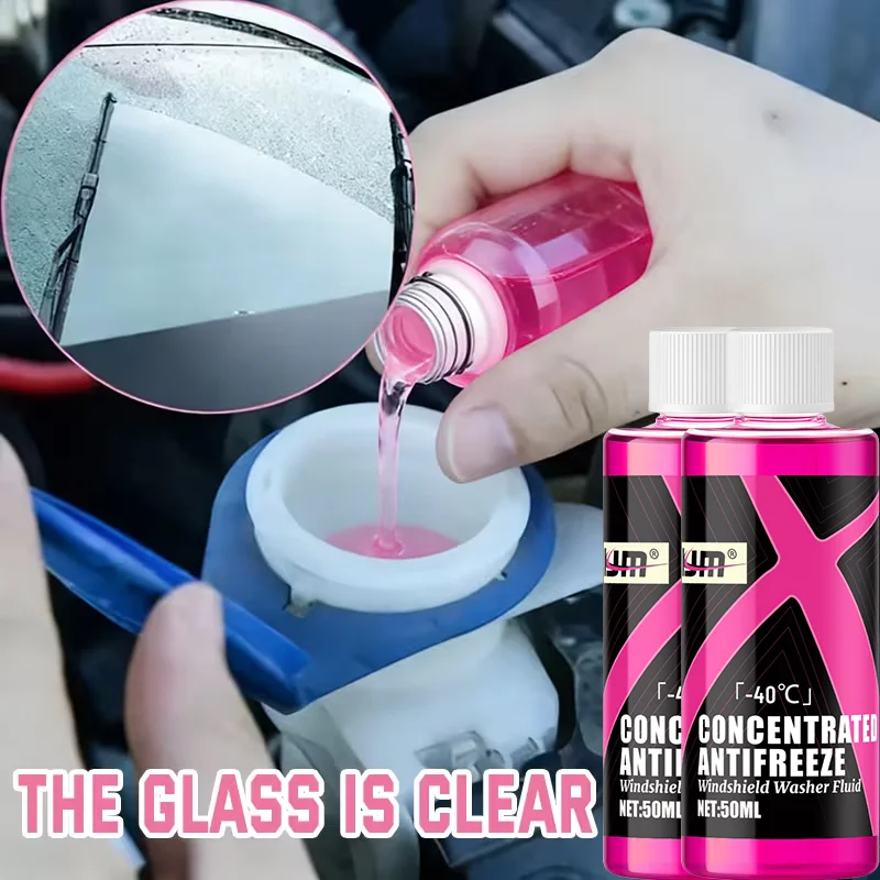 Liquide lave-glace concentré KJM 50 ml, nettoyant universel pour vitres de voiture, pour éliminer les films d'huile, la saleté et les taches tenaces
