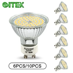 6 /10Pcs reflektory wpuszczane LED GU10 5W reflektory sufitowe AC 220V naturalna biel wbudowana lampa sufitowa wodoodporne IP23