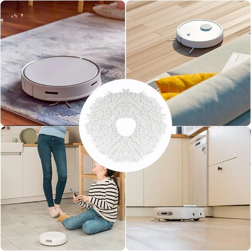 2/4/6/10Pcs Microfiber Mop Cloths for J1/J2 Robot Vacuum Cleaner Mop Pad Washable Wipes Replacement Accessories