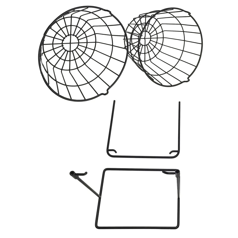 

1pcs Double Layer Fruit Basket Kitchen Storage Organizer Countertop Vegetable Rack Iron Wire Collapsible Stackable For Home