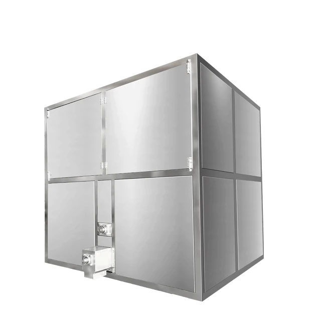 2 Ton Industrial Commercial Ice Maker Machine Cube Ice Production With 90kg Storage Capacity Pump Core Components