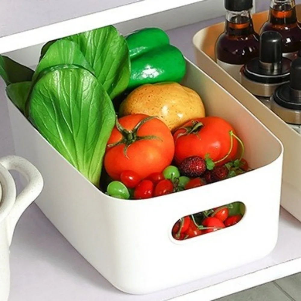 3PCS/SET Plastic Cosmetic Storage Box Stackable Large Capacity Miscellaneous Items Organizer Thick Snack Storage Box Office