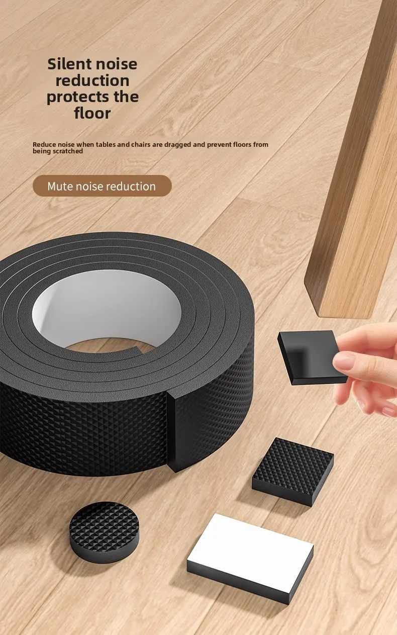 Verdickte Rutschfeste Möbelpads Selbstklebende Gummi-Schalldämpfungsmatten Tisch- und Stuhl-Fußschutzpolster Stoßfänger Anti-Rutsch-Pad DIY-Form – Detail 4