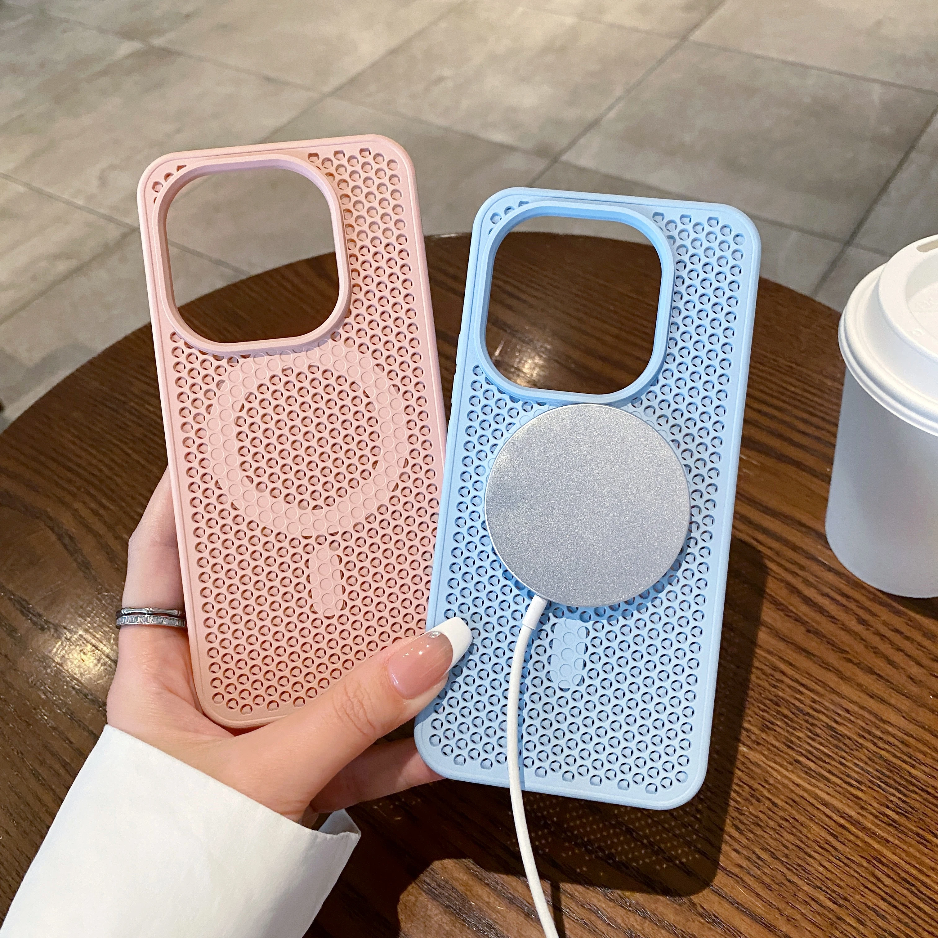 For Vivo Iqoo 15 Magsafe Honeycomb Breathable Case Cover Vivo Iqoo 12 Simple Ma…