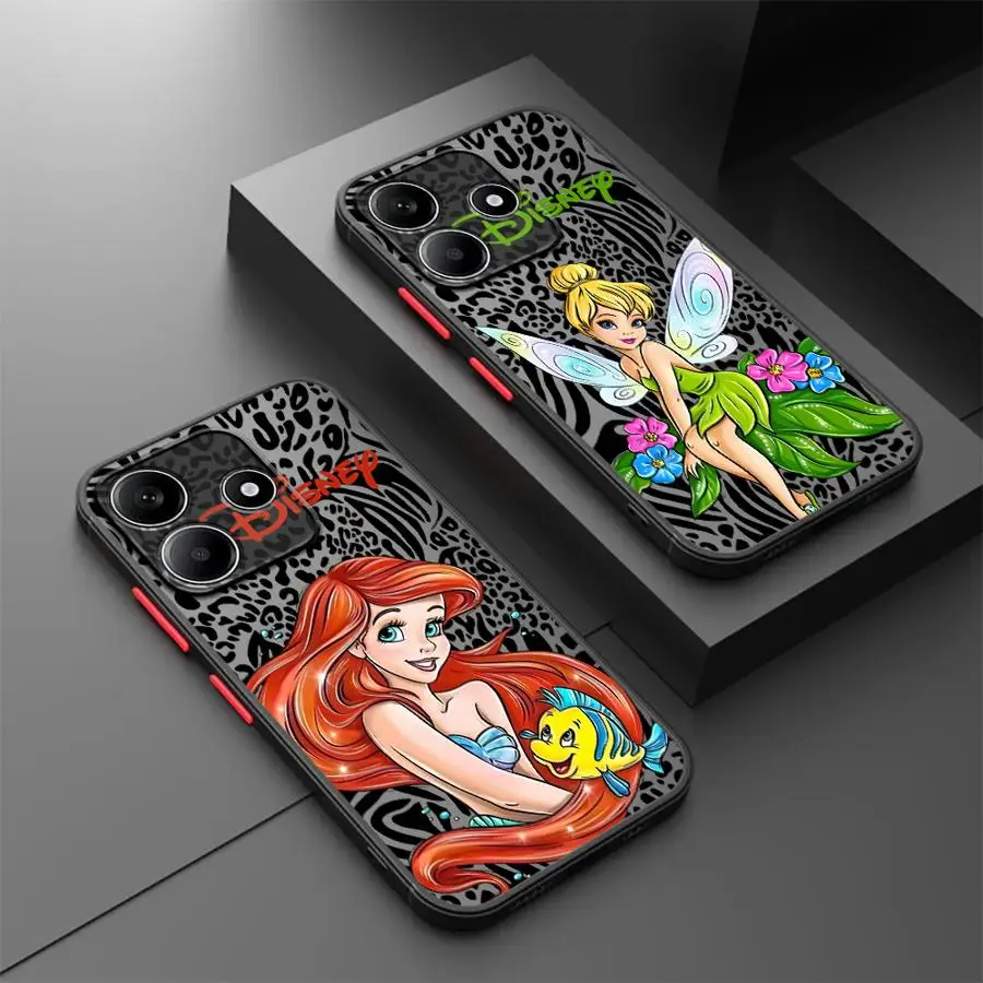Funda trasera para teléfono Xiaomi Redmi Note 15 A4 12 11 14C 13C 13 14 Pro Plus 10 9S Disney Leopard Ariel