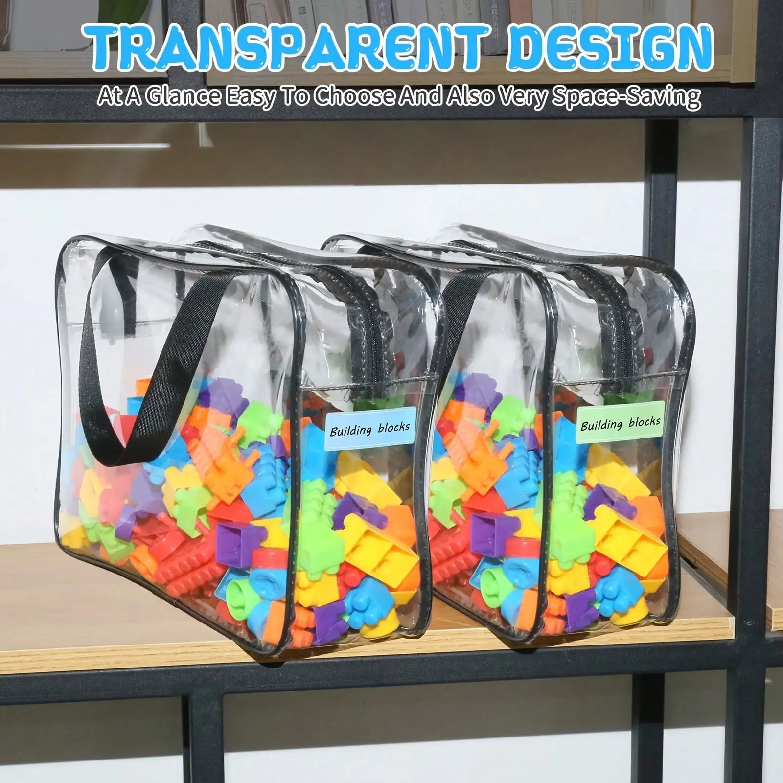 8large toy storage bags multi-purpose zipper transparent PVC waterproof suitcase, suitable for building blocks - view 5