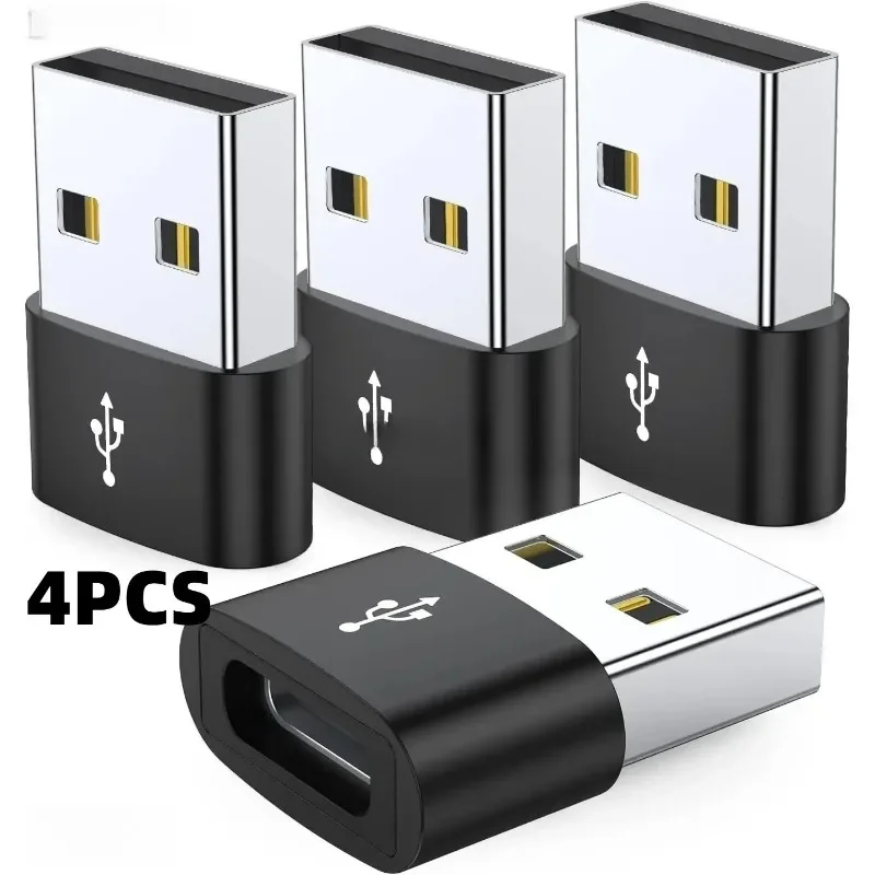 

4 Type-C female to USB male adapter, Type-C to USB-A charging cable conversion head, compatible with mobile phones, tablets, Google Pixel series devices, suitable for various phablet phonesClassic