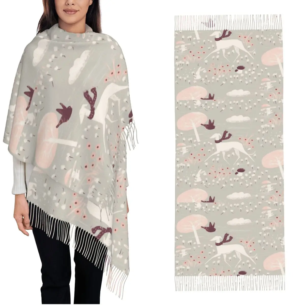 

Ветровой дневный шарф для женщин, теплая зимняя шаль, накидка, борзая, уиппет, борзая, собака, большой шарф-шаль для вечернего платья