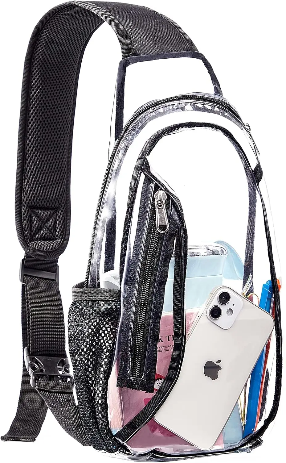 

Clear Sling Bag, PVC Crossbody Backpack for Hiking, Stadium or Concerts