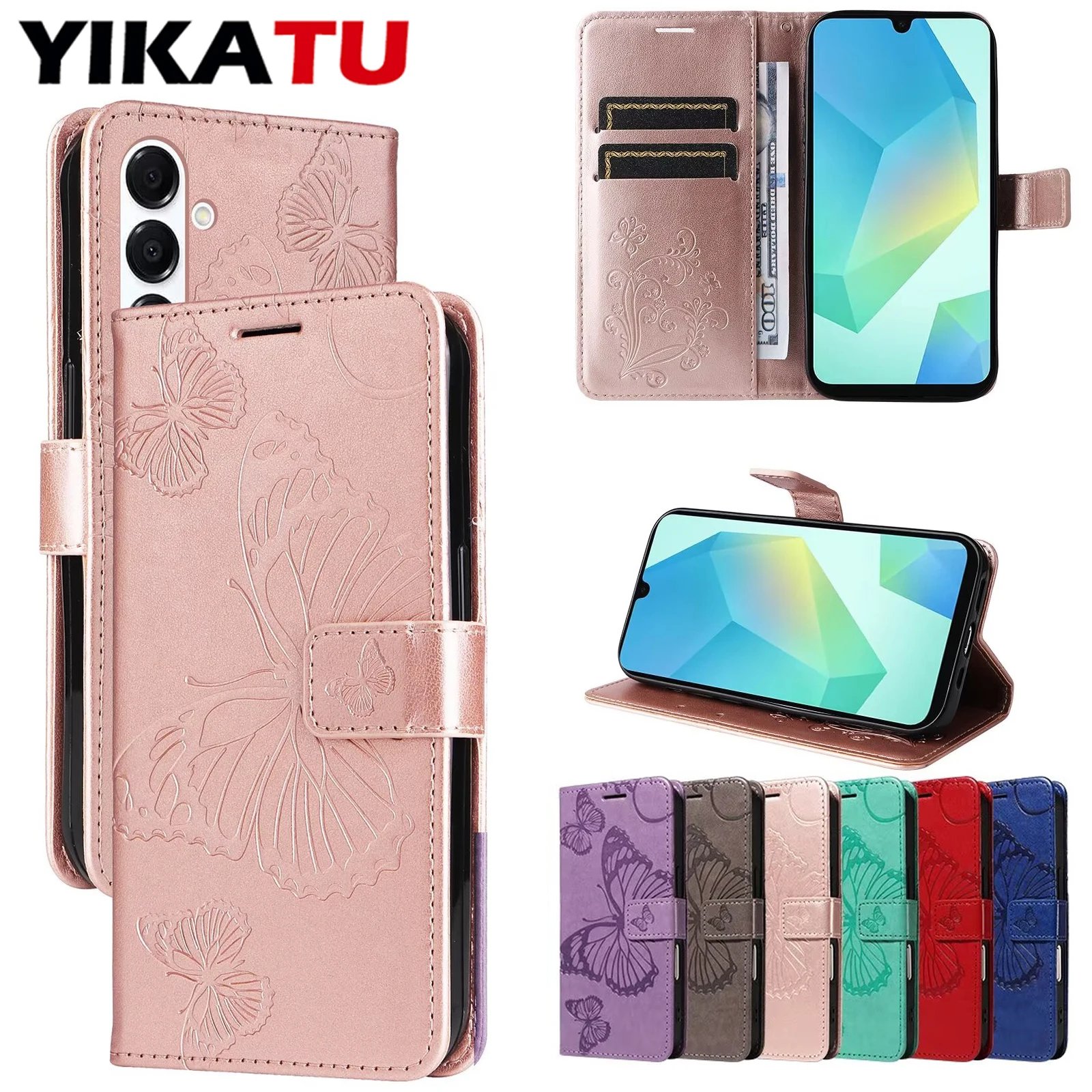 

For Samsung Galaxy F62 F22 A03 Core A02S A6 M80S M62 M60S M55 M54 M35 M32 M23 F23 F15 5G M22 M15 M10 Plus Wallet Leather Case