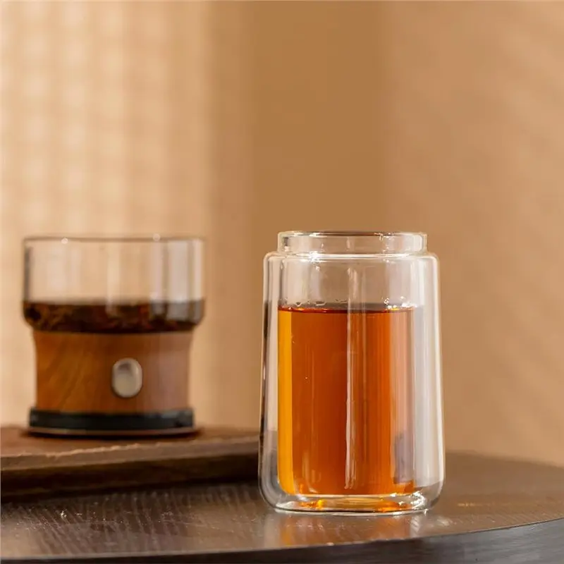 A03F-Glass Infuser Teapot, One Touch Tea Maker For Loose Leaf Tea, Tea Diffusers, Magic Tea Pot With 9Oz Tea Mug