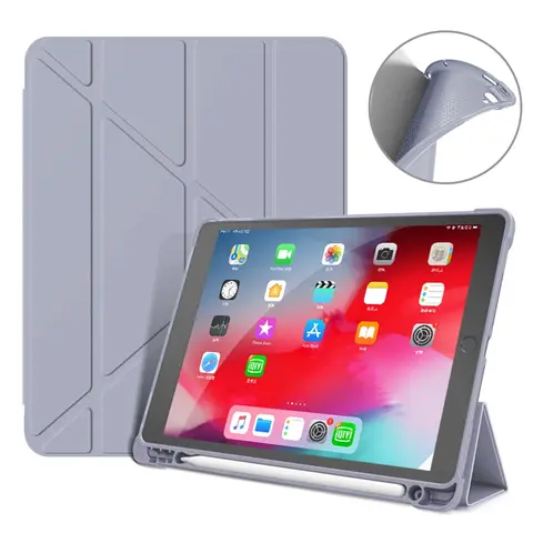 iPad Pro 9 7 케이스 2016 연필 홀더 포함 스마트 커버 iPad Pro 9 7 11 12 9 Air 2 3 4 5 10.2 6/7/8/9/10 세대 케이스